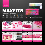Fantech MK921 MAXFIT8 QMK Mechanical Keyboard Pink
