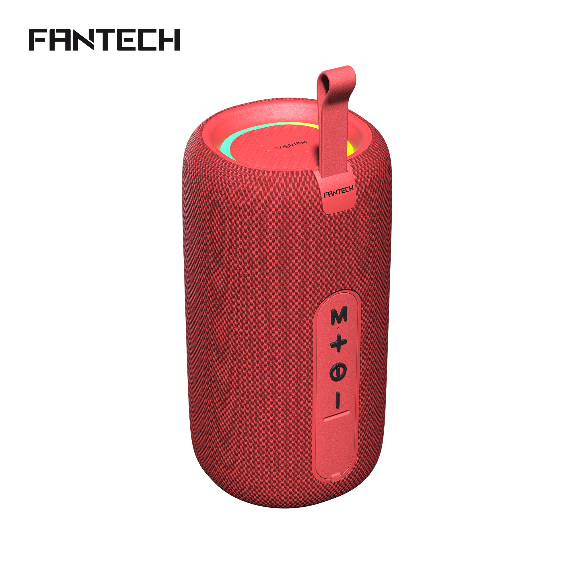 FANTECH BS159 True Wireless RMS Speaker TWS Deep Bass 10W 57mm Driver 4-Way Connectivity BT TF Card USB RGB Portable Speaker - Red - - Fun Touch Shop