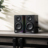 Redragon GS812 Wireless RGB Wooden Desktop Speakers