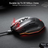 Redragon M813 RGB Wired Gaming Mouse with 4D Dual Mode Scroll Wheel