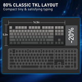 Redragon K707 HE Rapid Trigger Gaming Keyboard, 87 Keys TKL Wired Mechanical Keyboard w/Hyper-Fast Actuation Hall Effect Magnetic Switch, Actuation Point Adjustable, Side Printed PBT Gradient Keycaps