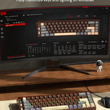 Redragon K752 Wireless Mechanical Keyboard, 60% Gasket Mount Gaming Keyboard with RGB Backlit, Creamy Sound, Tri-Mode 2.4GHz/BT5.0, Hot-Swappable, PBT Keycaps for PC/Mac Gamer