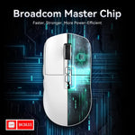 ATTACK SHARK X6 Lightweight Wireless Gaming Mouse with RGB Backlight Charging Base,Tri-Mode Wired/2.4GHz/BT5.2,26K DPI, PAW3395 Optical Sensor,HUANO Switch,5programmable Buttons,PC/Mac(White) - - Fun Touch Shop