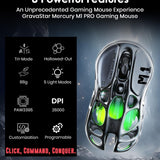 GravaStar Mercury M1 Pro Wireless Gaming Mouse – 26,000 DPI PAW3395DM Sensor • Lightweight Magnesium Alloy • Tri-Mode (Wired/2.4GHz/Bluetooth) • 4K Polling Rate • Up to 200-Hour Battery