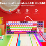 Redragon K552 Mechanical Gaming Keyboard, 87-Key Compact, LED Gaming Keyboard with Red Switches, Anti-Ghosting, Metal Frame for PC Gaming & Typing, Beginner-Friendly (Neo Nocturne)