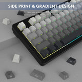 ATTACK SHARK M87 PRO Wireless Mechanical Gaming Keyboard,Hot Swappable Gasket RGB Custom Keyboard,Linear Switch&Side Printed PBT Keycaps,BT5.0/2.4Ghz/Type-C,5000mAh Battery for Win Mac(Moonlight)