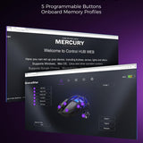GravaStar Mercury X Wireless Gaming Mouse – 32,000 DPI PAW 3950 Sensor, 1000Hz Polling Rate, Only 49g, Magnesium Alloy Hollow Frame, RGB Lighting, 5 Programmable Buttons