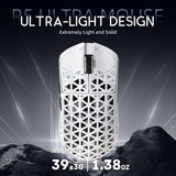 ATTACK SHARK R5Ultra 8K Carbon Fiber Wireless Gaming Mouse with 42000 DPI -PAW3950 MAX Sensor -39g Ultra-Lightweight-Nordic 52840 MCU Chip-Wired/BT/2.4GHz Wirelss Programmable Mouse for PC/Mac (White)