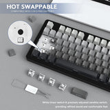 ATTACK SHARK M87 PRO Wireless Mechanical Gaming Keyboard,Hot Swappable Gasket RGB Custom Keyboard,Linear Switch&Side Printed PBT Keycaps,BT5.0/2.4Ghz/Type-C,5000mAh Battery for Win Mac(Moonlight)