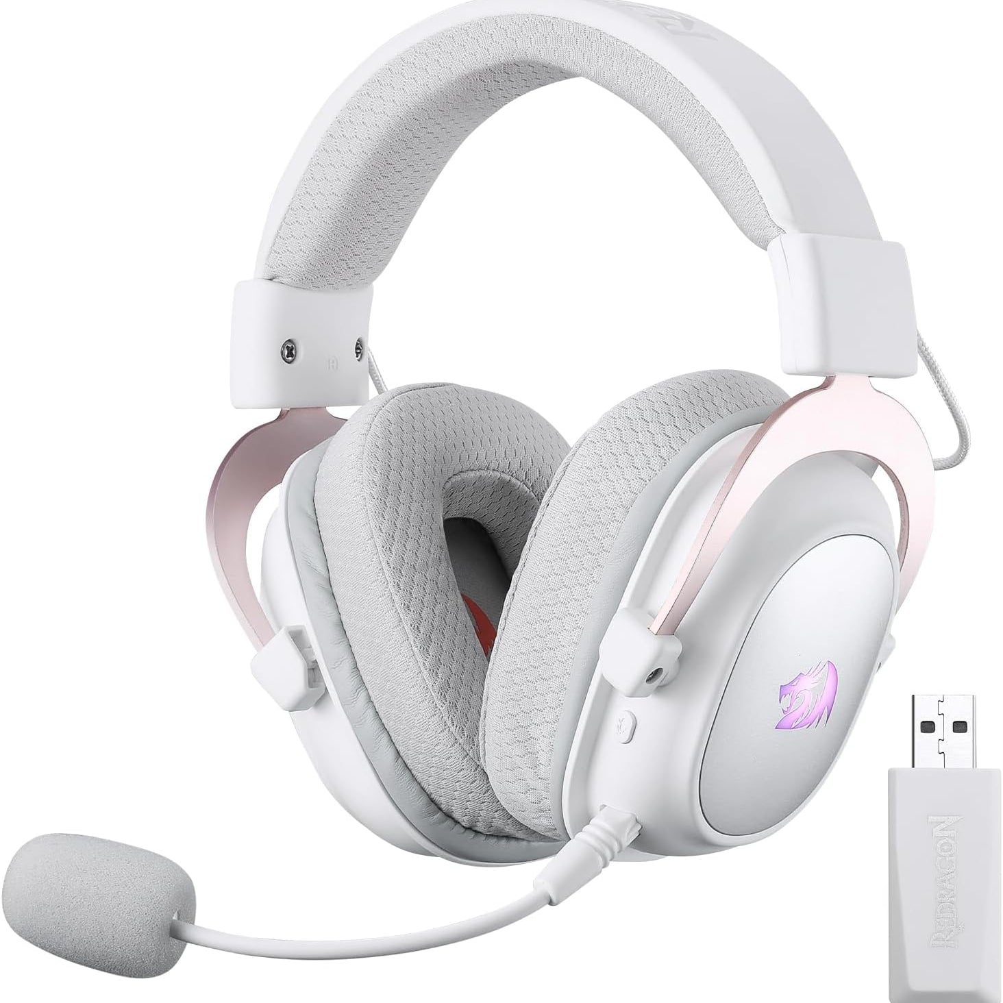 Redragon H510 PRO 3-Mode RGB Gaming Headset - 7.1 Surround Sound - 53MM Audio Drivers in Memory Foam Ear Pads w/Durable Fabric Cover- Multi Platforms Headphone - USB Powered for PC/PS4/NS - - Fun Touch Shop