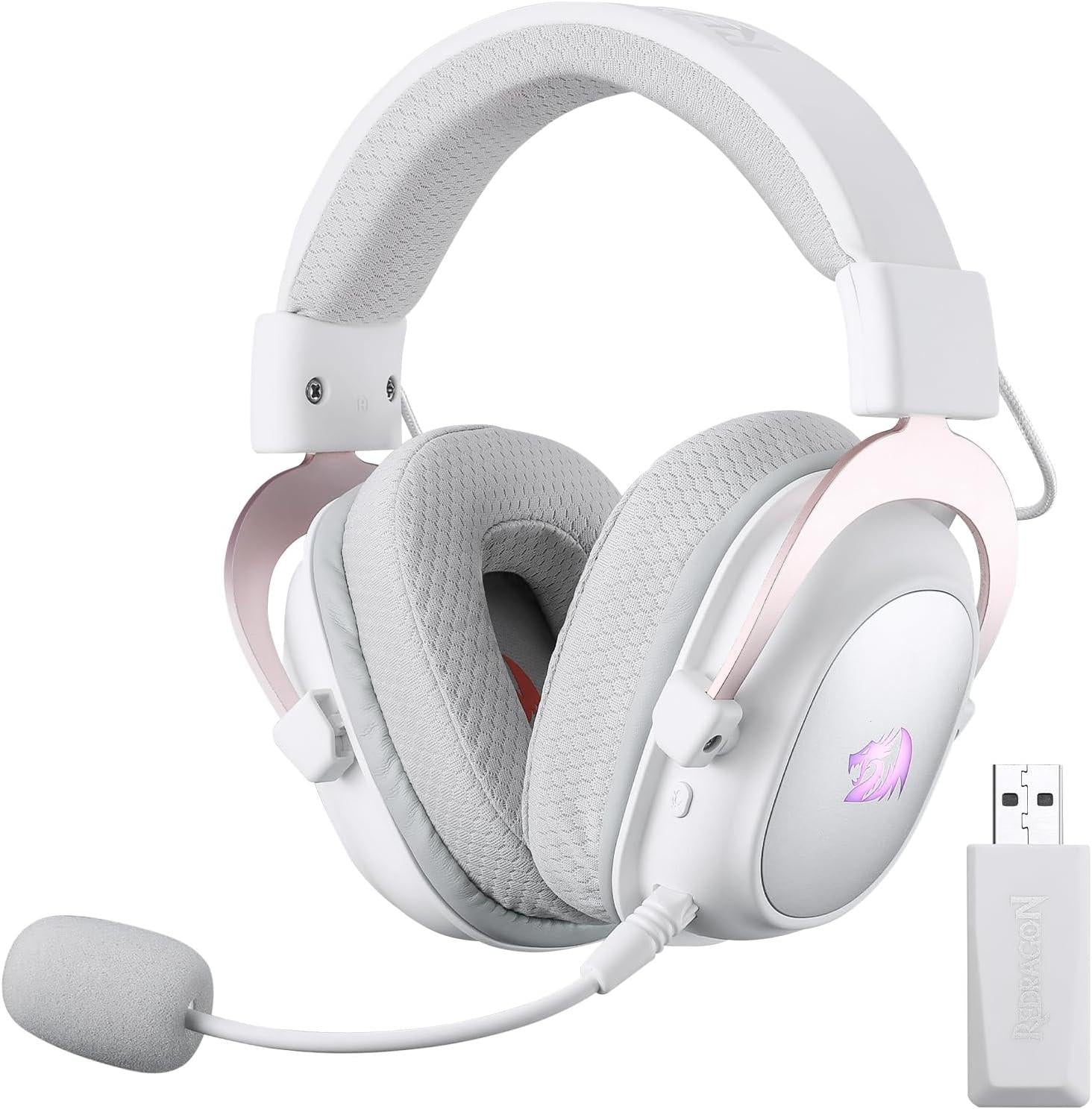 Redragon H510 PRO 3-Mode RGB Gaming Headset - 7.1 Surround Sound - 53MM Audio Drivers in Memory Foam Ear Pads w/Durable Fabric Cover- Multi Platforms Headphone - USB Powered for PC/PS4/NS.