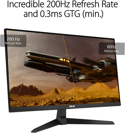 Asus tuf gaming vg259q5a gaming monitor: 24.5-inch full hd(1920x1080) 200hz fast ips elmb 0.3ms gtg (min.) stereo