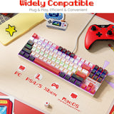 Redragon K552 Mechanical Gaming Keyboard, 87-Key Compact, LED Gaming Keyboard with Red Switches, Anti-Ghosting, Metal Frame for PC Gaming & Typing, Beginner-Friendly (Neo Nocturne)