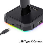Redragon HA300 Scepter Pro Headset Stand, RGB Backlit Gaming Headphone Stand - - Fun Touch Shop