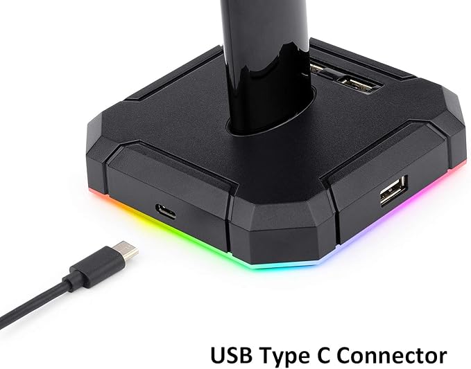 Redragon HA300 Scepter Pro Headset Stand, RGB Backlit Gaming Headphone Stand - - Fun Touch Shop
