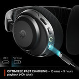 SteelSeries Arctis Nova 3X Wireless Multi-Platform Gaming Headset — Mobile App Control — 40 HR Battery — Neodymium Magnetic Drivers — 2.4GHz/Bluetooth — Xbox, PS5, PC, Switch, Mobile — Black