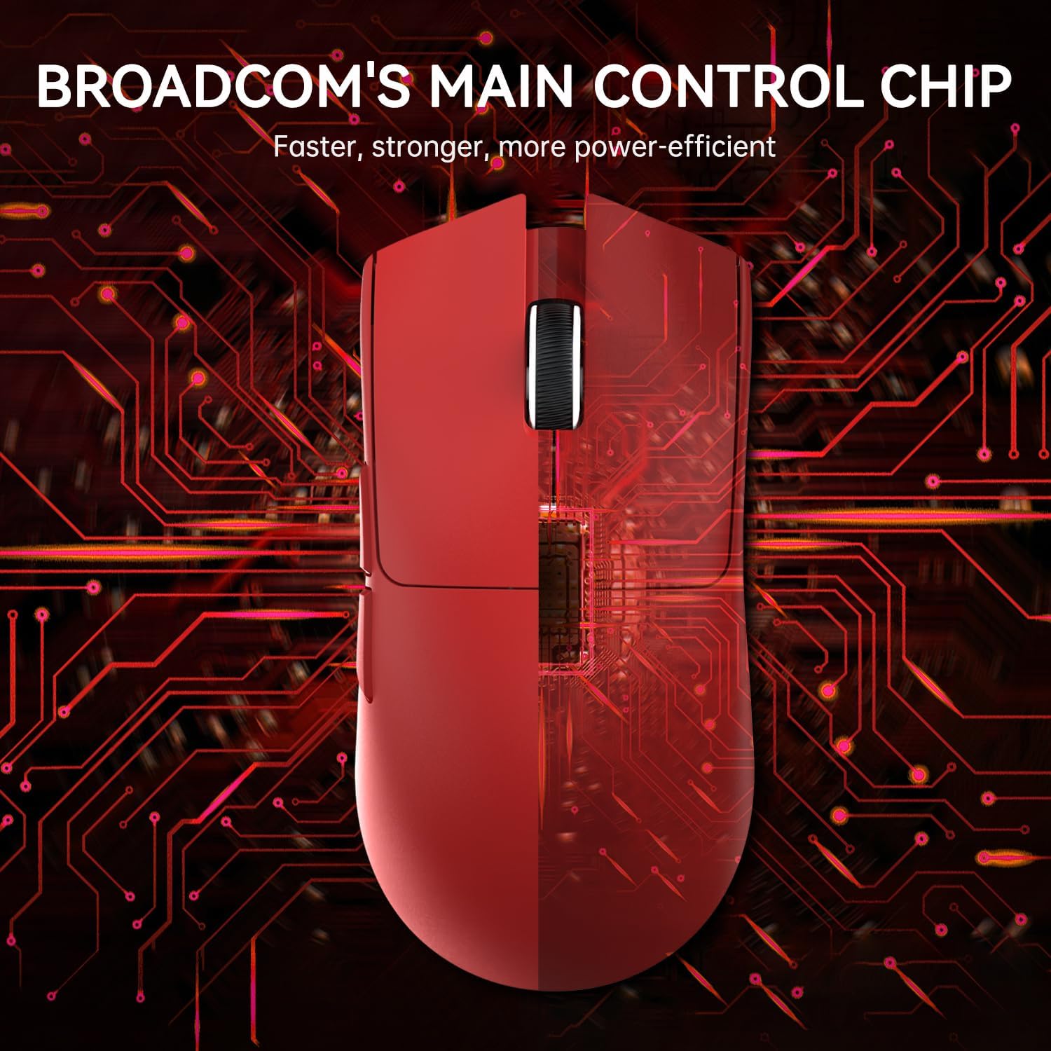 ATTACK SHARK X11 Lightweight Wireless Gaming Mouse with RGB Charging Dock,Tri-Mode-2.4G/USB-C Wired/BT,22K DPI,PAW3311 Optical Sensor,HUYU Switch, 5 programmable Buttons for PC/Mac(Red) - - Fun Touch Shop