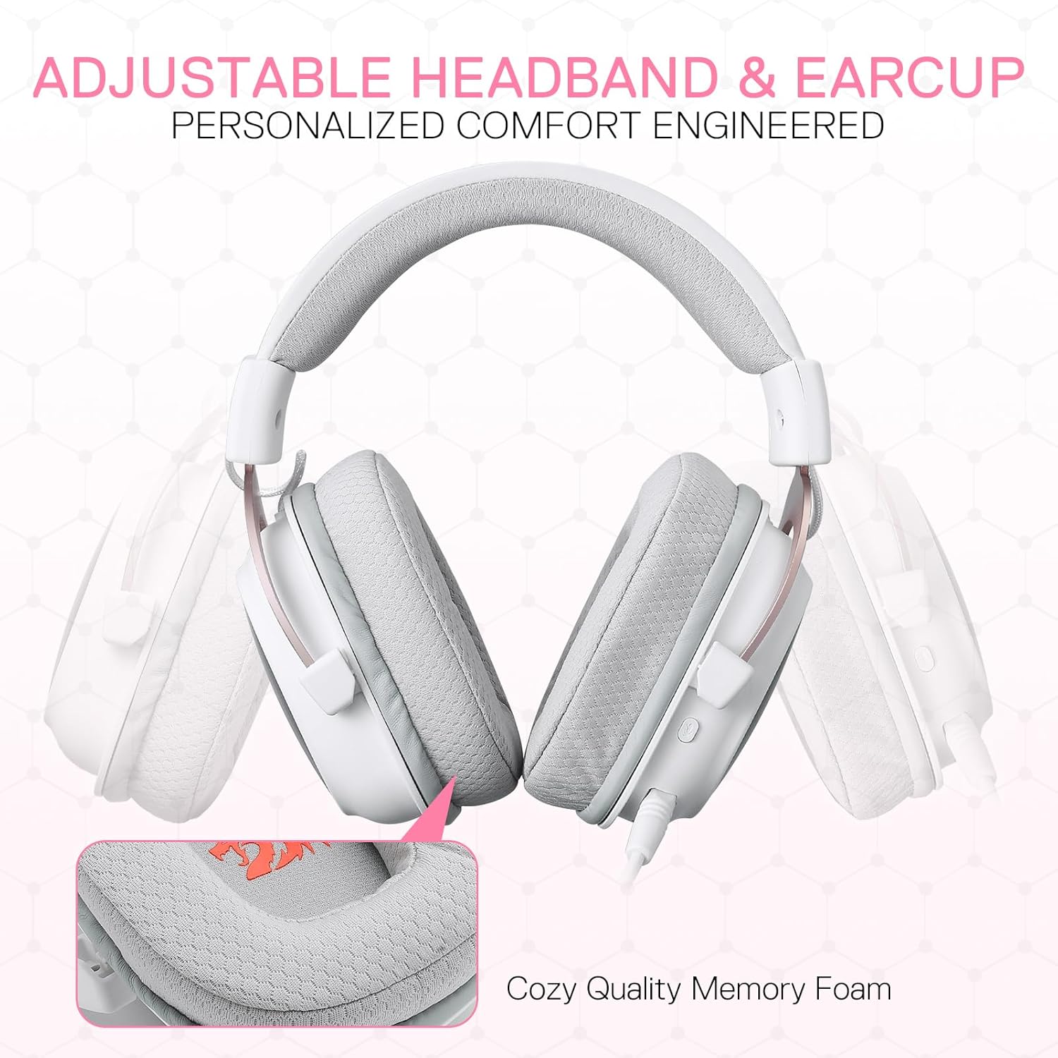 Redragon H510 PRO 3-Mode RGB Gaming Headset - 7.1 Surround Sound - 53MM Audio Drivers in Memory Foam Ear Pads w/Durable Fabric Cover- Multi Platforms Headphone - USB Powered for PC/PS4/NS - - Fun Touch Shop