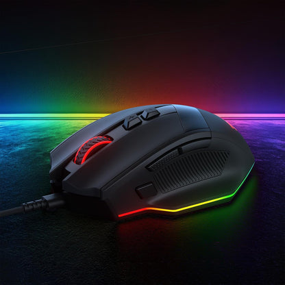 Redragon m923 wired rgb optical gaming mouse 24k dpi remapping keys | stable lag-free connection smooth precise