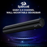 Redragon GS821 Soundbar for TV, Home Theater Audio Sound Bar with HDMI ARC/Optical/BT 5.3, Hi-Fi Stereo System with 3 EQ Modes, Remote Control & Wall Mountable, Compact Speaker for TV & PC