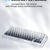 GravaStar Mercury K1 75% Wireless Mechanical Gaming Keyboard, Aluminum Alloy Exoskeleton Design, Gasket Custom Keyboard Hot-Swap Socket, Linear Switches, RGB Backlit