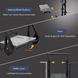 Dardoo Racing Simulator Cockpit with Monitor Stand - TV Mount&Black Seat fit for Logitech G923 Thrustmaster Wheels Fanatec WITHOUT Wheel Shifter Pedal and Display (Monitor Stand Cockpit - Black)