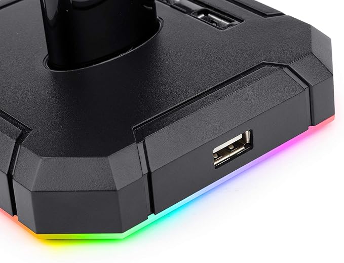 Redragon HA300 Scepter Pro Headset Stand, RGB Backlit Gaming Headphone Stand - - Fun Touch Shop