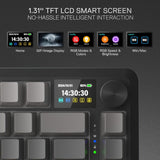 Redragon K724 PRO Wireless Gasket Gaming Keyboard w/Hype 1.14’’ TFT Screen & Knob, 81-Key 75% Mechanical Keyboard, 5-Layer Noise Dampening, Hot-Swap South-Facing RGB Socket, Gradient PBT Keycaps