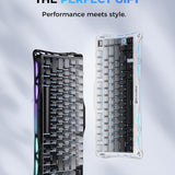GravaStar Mercury K1 75% Wireless Mechanical Gaming Keyboard, Aluminum Alloy Exoskeleton Design, Gasket Custom Keyboard Hot-Swap Socket, Linear Switches, RGB Backlit