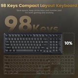 Redragon K688 Wireless Mechanical Keyboard 3 Mode Gasket Mounted 98 Keys Hot Swappable