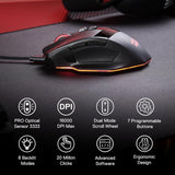 Redragon M813 RGB Wired Gaming Mouse with 4D Dual Mode Scroll Wheel