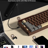 Redragon K752 Wireless Mechanical Keyboard, 60% Gasket Mount Gaming Keyboard with RGB Backlit, Creamy Sound, Tri-Mode 2.4GHz/BT5.0, Hot-Swappable, PBT Keycaps for PC/Mac Gamer