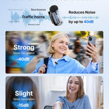 BOYA mini 2 Wireless Lavalier Microphones for iPhone and usb-c , AI Noise Cancellation, App Control, 30H Battery Life with Charging Case, Lapel Microphone Wireless for Video Recording Vlogging
