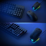 Redragon M998 Lightweight Wireless Gaming Mouse with RGB Magnetic Charging Dock, BT/2.4G Wireless/Wired Optical Mice, 24000 DPI, 5 Programmable Buttons for PC/Mac, Black
