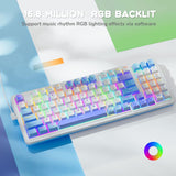 Keyboards Wired and wireless Bluetooth mechanical gaming keyboard Redragon Gloria Pro K664WBP-RGB-PRO white RGB