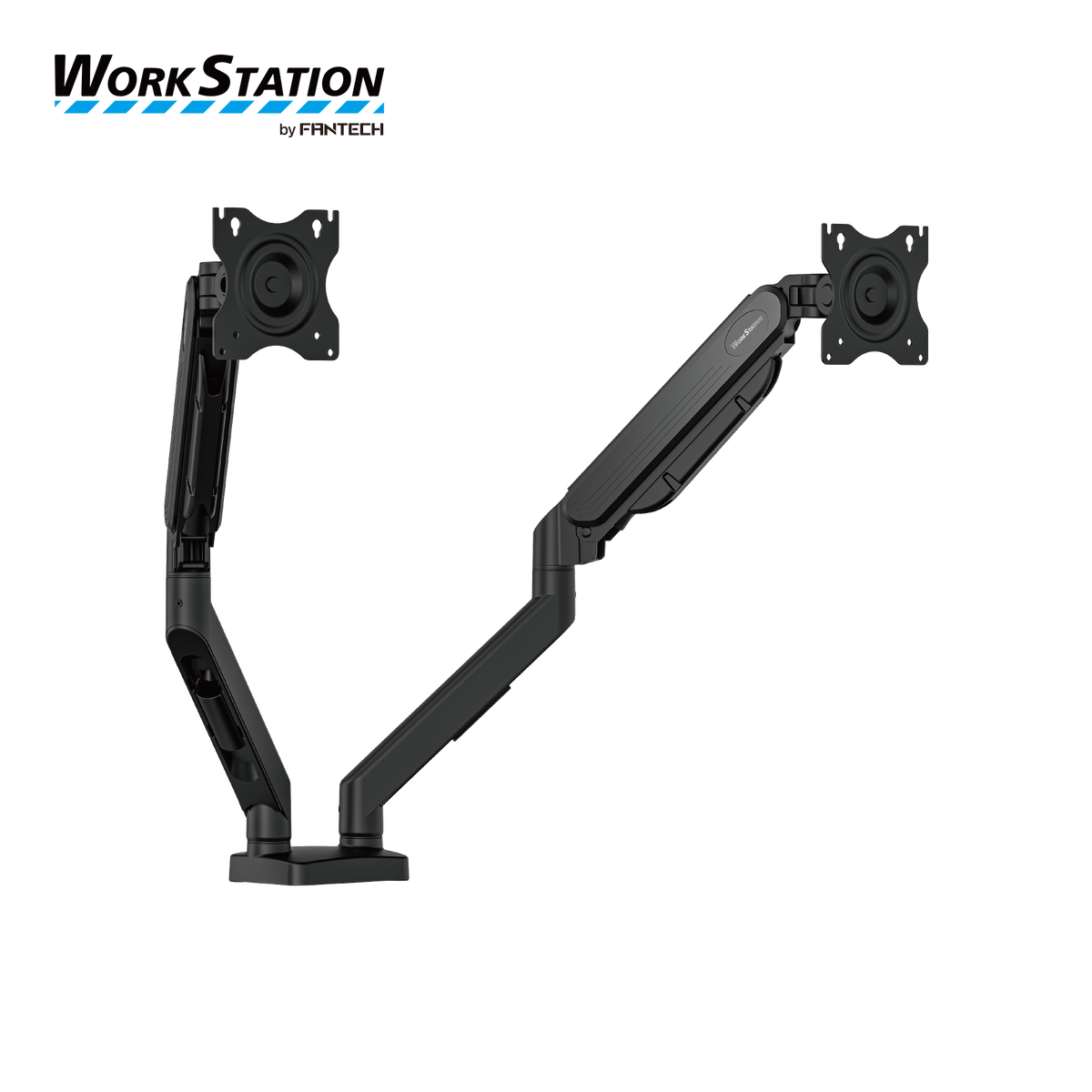 Fantech workstation mbd1 dual-arm monitor mount 90 degree for 13’’ to 32’’ screen adjustable spring dual monitor arm