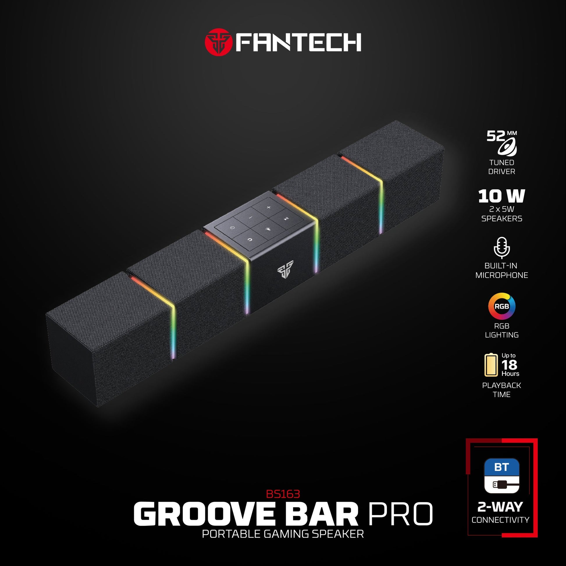 Fantech Bluetooth Speaker Groove Bar Pro BS163 - - Fun Touch Shop