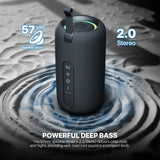 FANTECH BS159 True Wireless RMS Speaker TWS Deep Bass 10W 57mm Driver 4-Way Connectivity BT TF Card USB RGB Portable Speaker - Black - - Fun Touch Shop