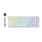 ATTACK SHARK X68 HE Rapid Trigger Mechanical Gaming Keyboard 60% Wired TKL with Adjustable Actuation,Hall Effect Magnetic Switch,8KHz Polling Rate,RGB Backlit,Top Mount for PC Mac Esport Gamer(White)) - - Fun Touch Shop