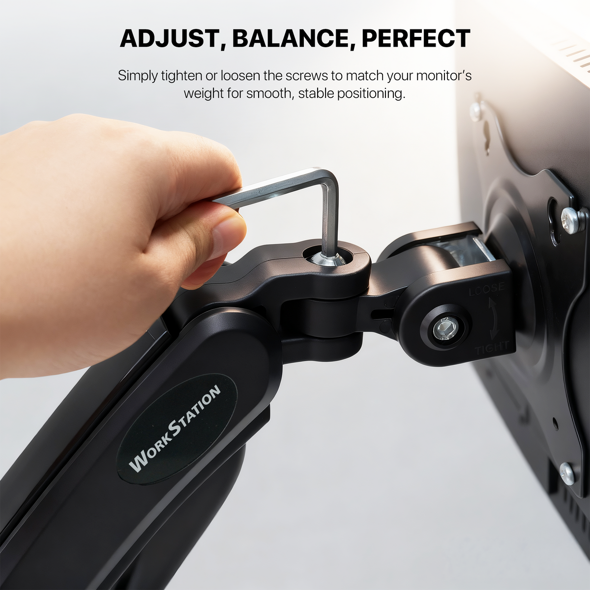 Fantech workstation mbs1 single-arm monitor mount 90 degree for 13’’ to 32’’ screen adjustable spring dual monitor arm