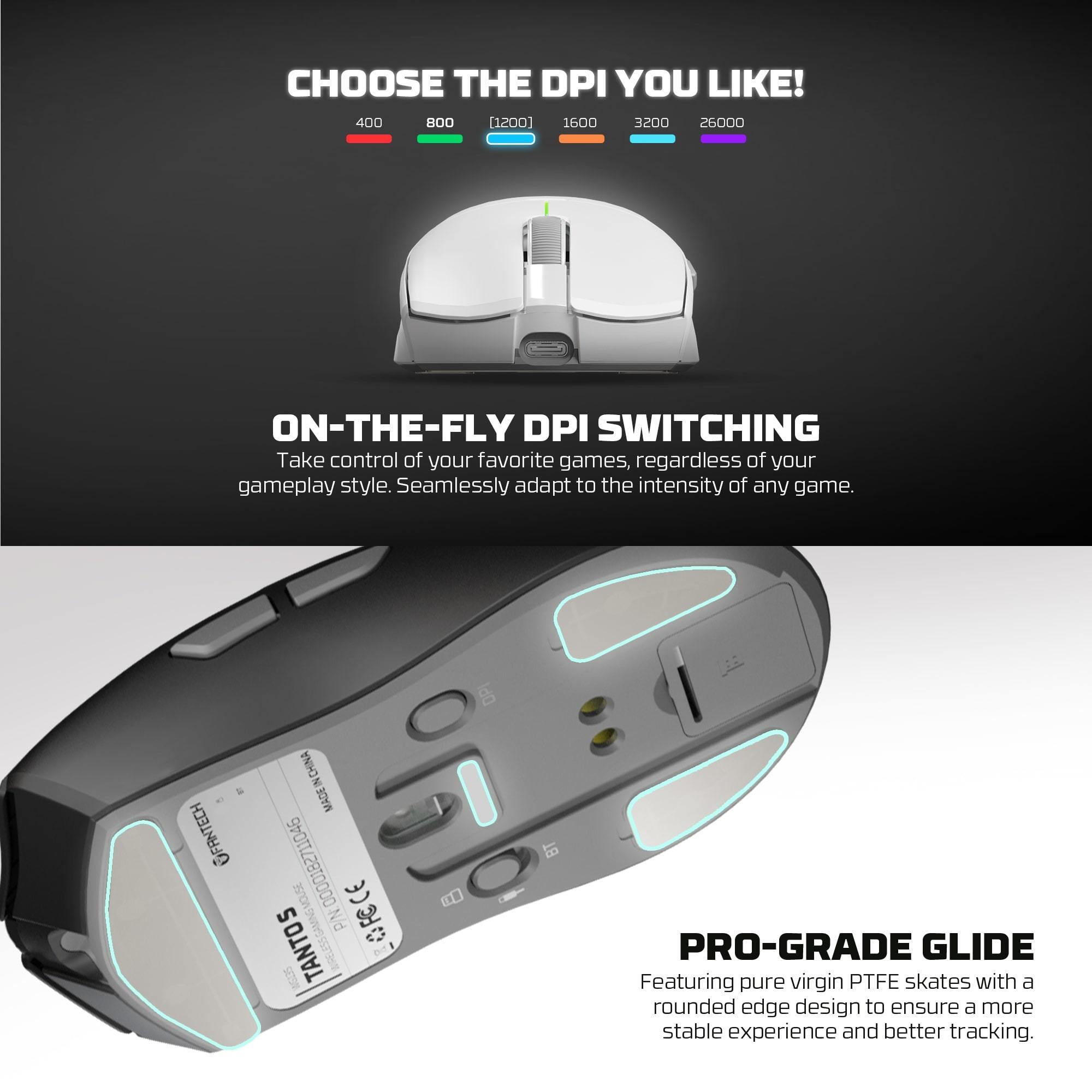 Fantech WG13S Tanto S Wireless Gaming Mouse 8k - - Fun Touch Shop