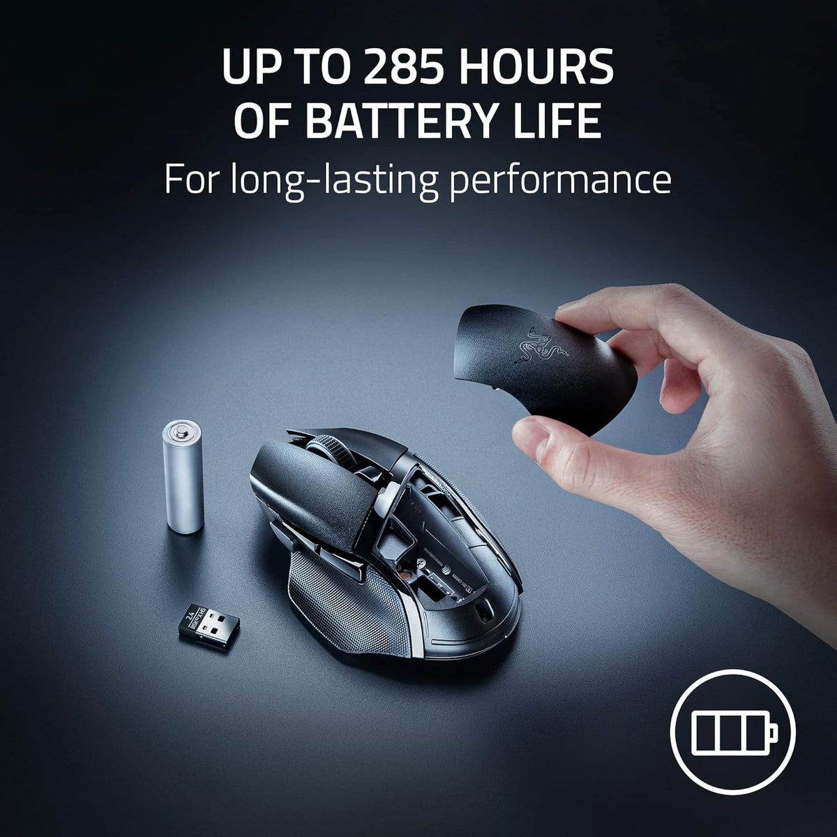 Razer basilisk v3 x hyperspeed customizable wireless gaming mouse: mechanical switches gen-2-5g advanced 18k optical