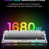 GravaStar Mercury K1 75% Wireless Mechanical Gaming Keyboard, Aluminum Alloy Exoskeleton Design, Gasket Custom Keyboard Hot-Swap Socket, Linear Switches, RGB Backlit