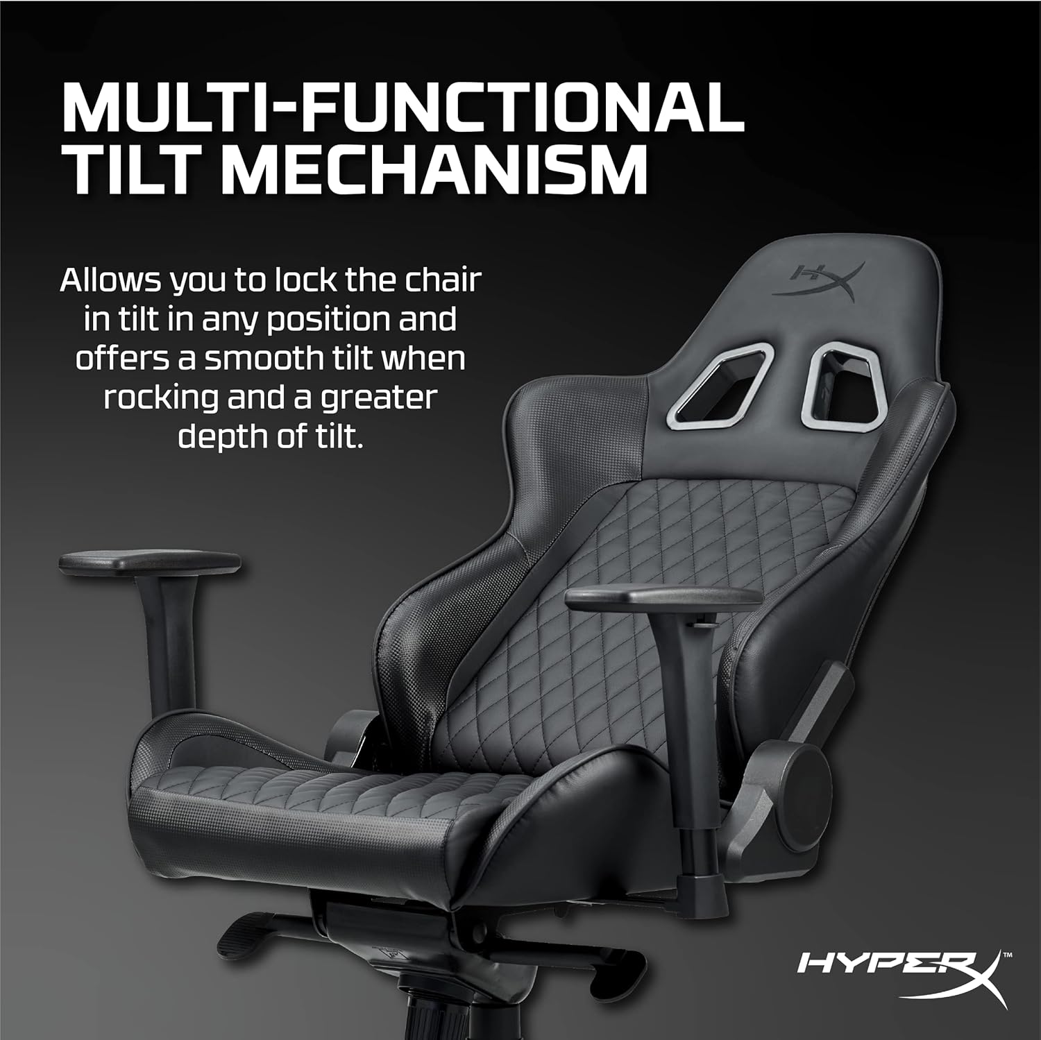 Nordic Game Supply HyperX Blast Gaming Chair - Ergonomic Gaming Chair, Leather Upholstery Video Chair - Red Black PC Racing Tilt Gaslift Foam Armrests Office Secret Hyper X Chair Lab - N=Black - - Fun Touch Shop