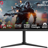 GAMEON GOMP27FHD380IPS Midnight Pro Series 27" FHD, 380Hz, MPRT 0.5ms, HDMI 2.1, Fast IPS Gaming Monitor (Supports PS5) - Black