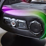 X rocker monsoon rgb 4.1 stereo audio gaming chair with vibrant led lighting - black