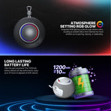 FANTECH BS161 Portable BT Wireless Speaker TWS 4-Way Connectivity TF Card Party Use Hands-Free Call RGB Mini Deep Bass Speakers - Gray - - Fun Touch Shop