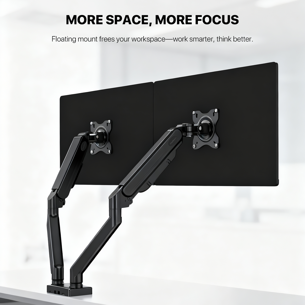 Fantech workstation mbd1 dual-arm monitor mount 90 degree for 13’’ to 32’’ screen adjustable spring dual monitor arm