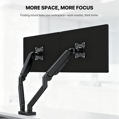 Fantech workstation mbd1 dual-arm monitor mount 90 degree for 13’’ to 32’’ screen adjustable spring dual monitor arm