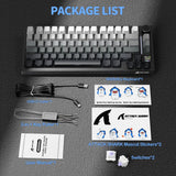 ATTACK SHARK X820 Ultra 75% Wireless Gaming Mechanical Keyboard Hot-Swappable Gasket Mount RGB Backlit BT/2.4G/Wired Custom Keyboard with Smart TFT Display&Knob QMK Driver-Moonlit Night&Gift Switch